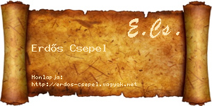 Erdős Csepel névjegykártya
