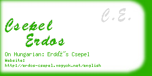 csepel erdos business card
